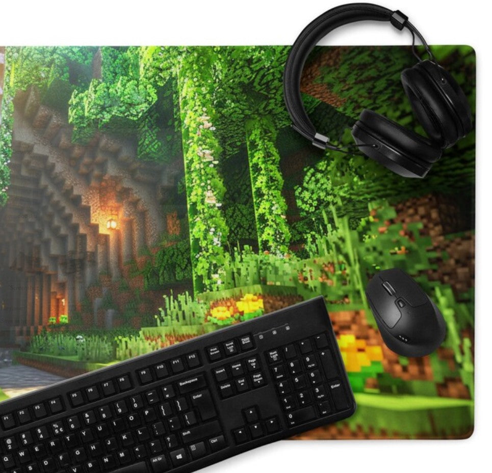 Minecraft-Inspired Mousepad - Vibrant, Non-Slip Gaming Mat for PC Gamers, Perfect Gift for Minecraft Fans, Choose Size