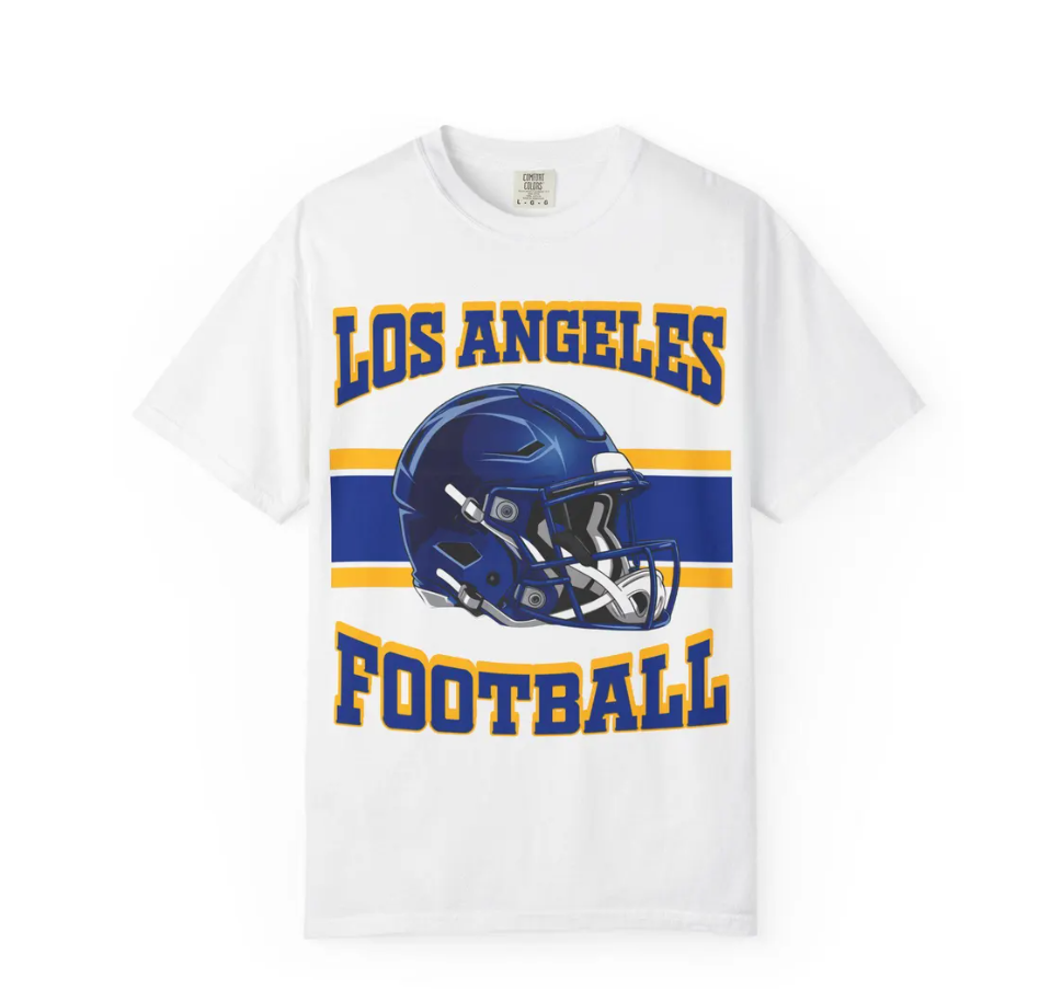Los Angeles Rams Football T-Shirt, Los Angeles Football Tee, NFL Rams, Comfort Colors, NFL Team Apparel, Retro Sports Shirt