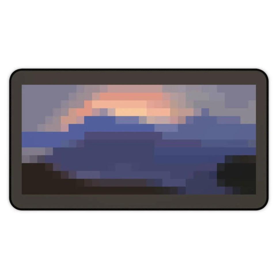 Gaming Desk Mat, Minecraft Painting, Gamer Gift, Computer Accessories, Office Decor, Mouse Pad, Workstation Mat, Choose Size