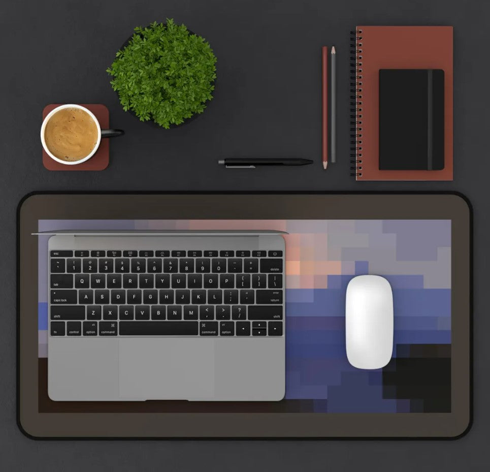 Gaming Desk Mat, Minecraft Painting, Gamer Gift, Computer Accessories, Office Decor, Mouse Pad, Workstation Mat, Choose Size