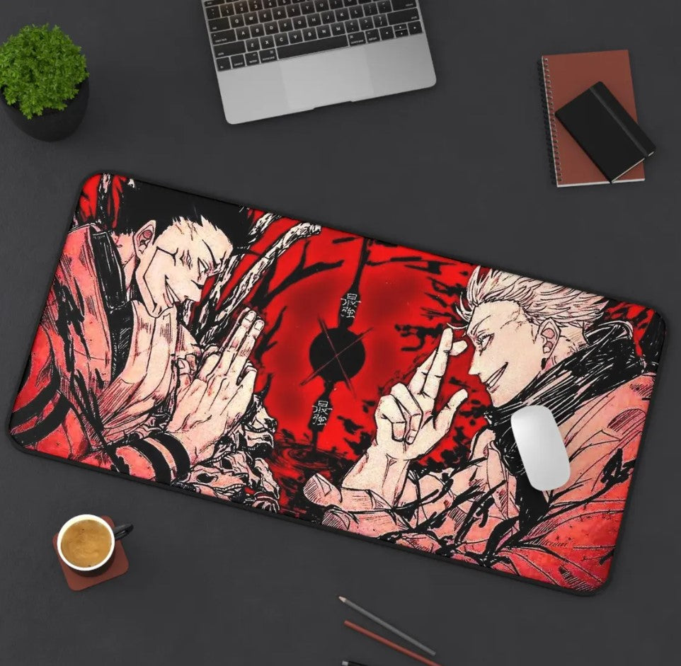 Anime Jujutsu Kaisen Sukuna x Gojo Desk Mat, Mouse Pad, Choose Size