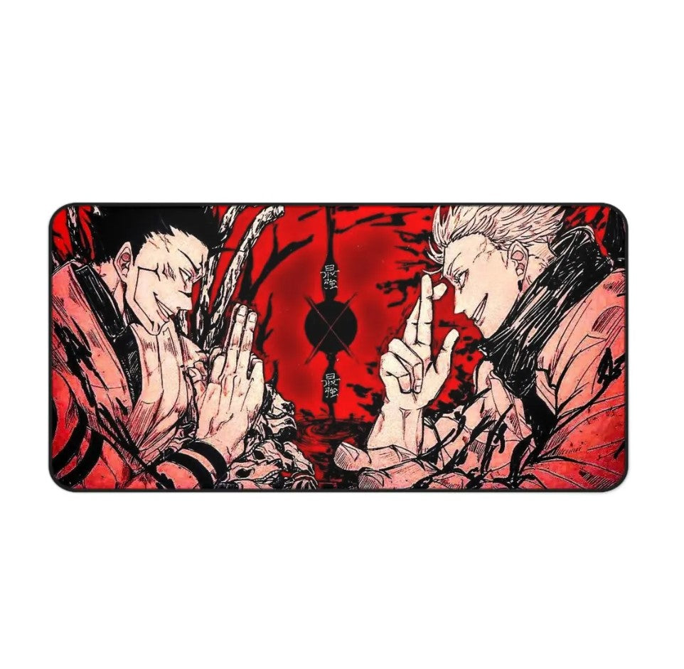 Anime Jujutsu Kaisen Sukuna x Gojo Desk Mat, Mouse Pad, Choose Size