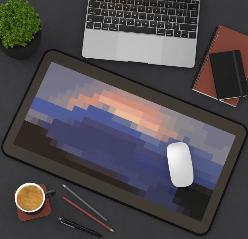 Gaming Desk Mat, Minecraft Painting, Gamer Gift, Computer Accessories, Office Decor, Mouse Pad, Workstation Mat, Choose Size
