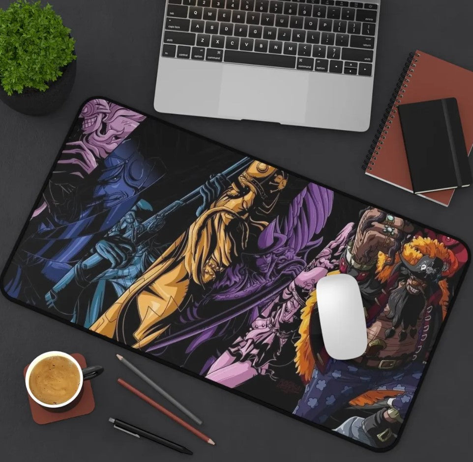 Anime One Piece Black Beard Desk Mat, Mouse Pad, Choose Size