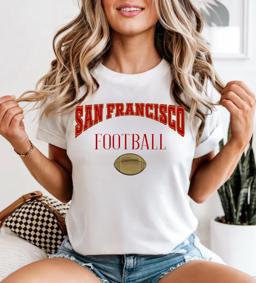 49ers Shirt, San Francisco Football, Niners Fan Gear, SF Football T-Shirt, San Francisco 49ers Team Gear, Game Day Tee