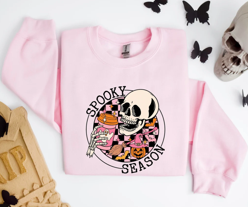 Stay Spooky Sweatshirt,Halloween Sweatshirt,Halloween Gift Hoodie,Womens Skeleton Halloween Sweatshirt,Spooky Season Shirt,Skeleton Shirt
