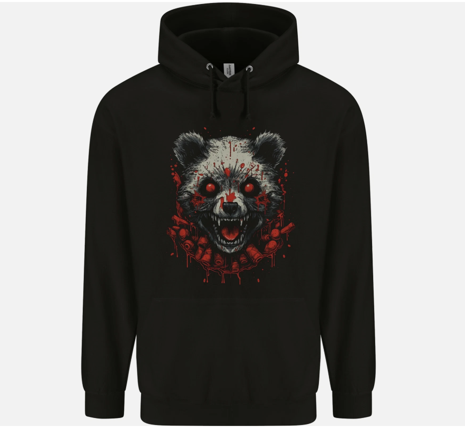 Evil Panda Bear Fantasy Horror Halloween Mens