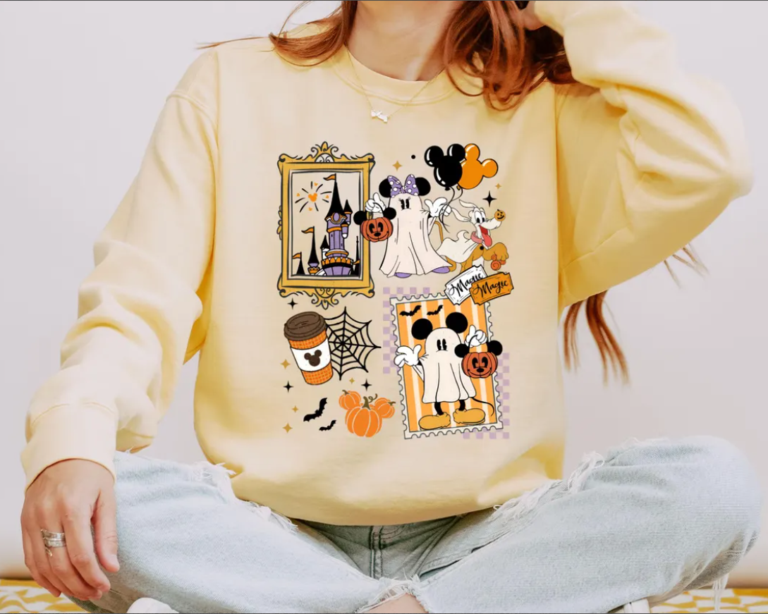 Disney Halloween Hoodie, Halloween Mickey & Friends Sweatshirt, Magic Kİngdom, Mickey Spooky Sweatshirt, Disneyland Vacation