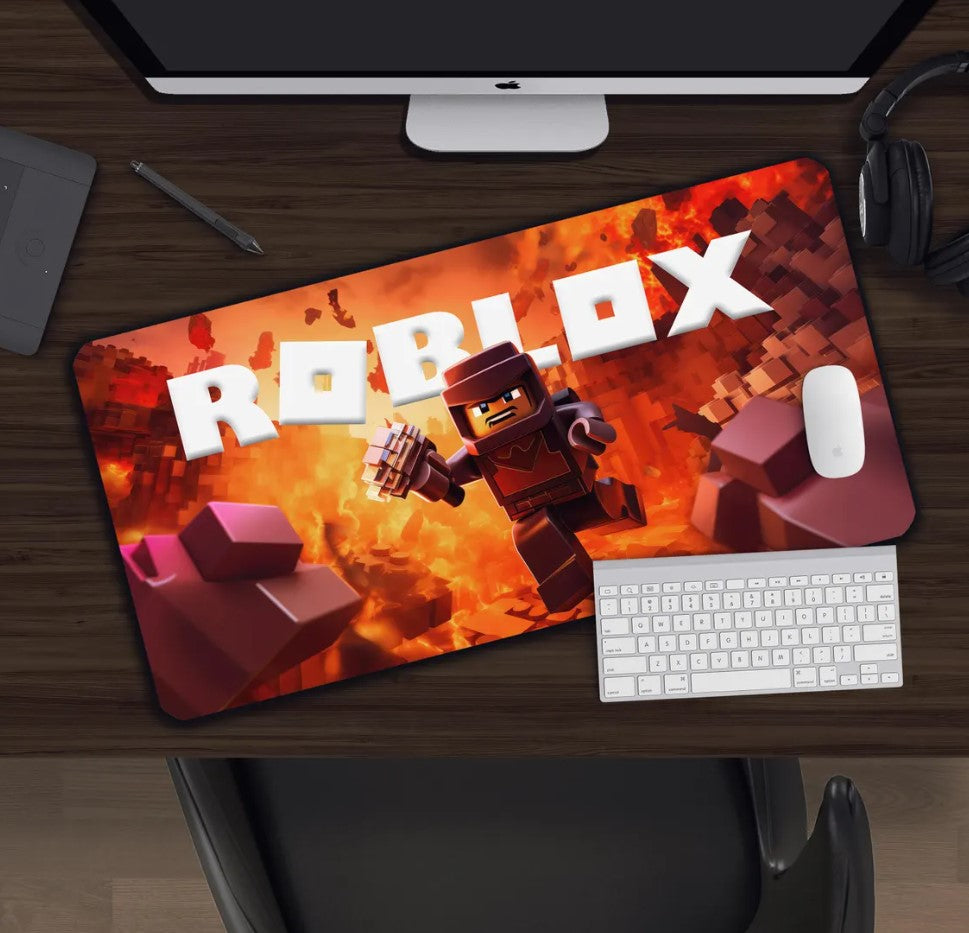 Roblox Inspired Desk Mat – Custom Mousepad for Xbox & Minecraft Fans Anime Playmat with Sublimation Designs, Forsaken Regretevator Pad, Choose Size