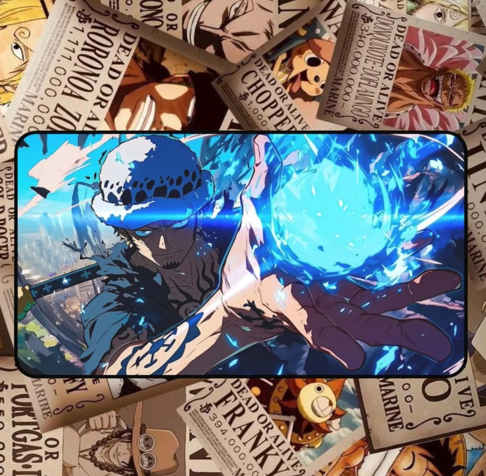Anime One Piece Law Desk Mat, Mouse Pad, Choose Size
