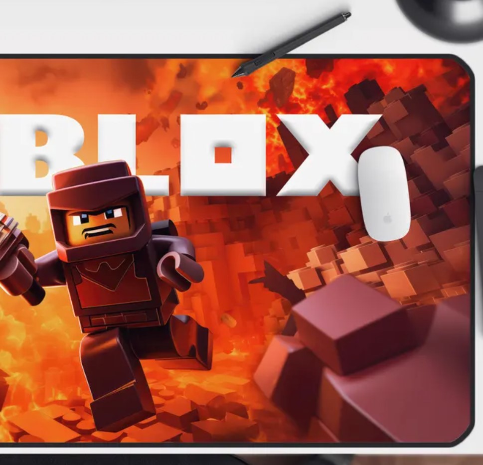 Roblox Inspired Desk Mat – Custom Mousepad for Xbox & Minecraft Fans Anime Playmat with Sublimation Designs, Forsaken Regretevator Pad, Choose Size