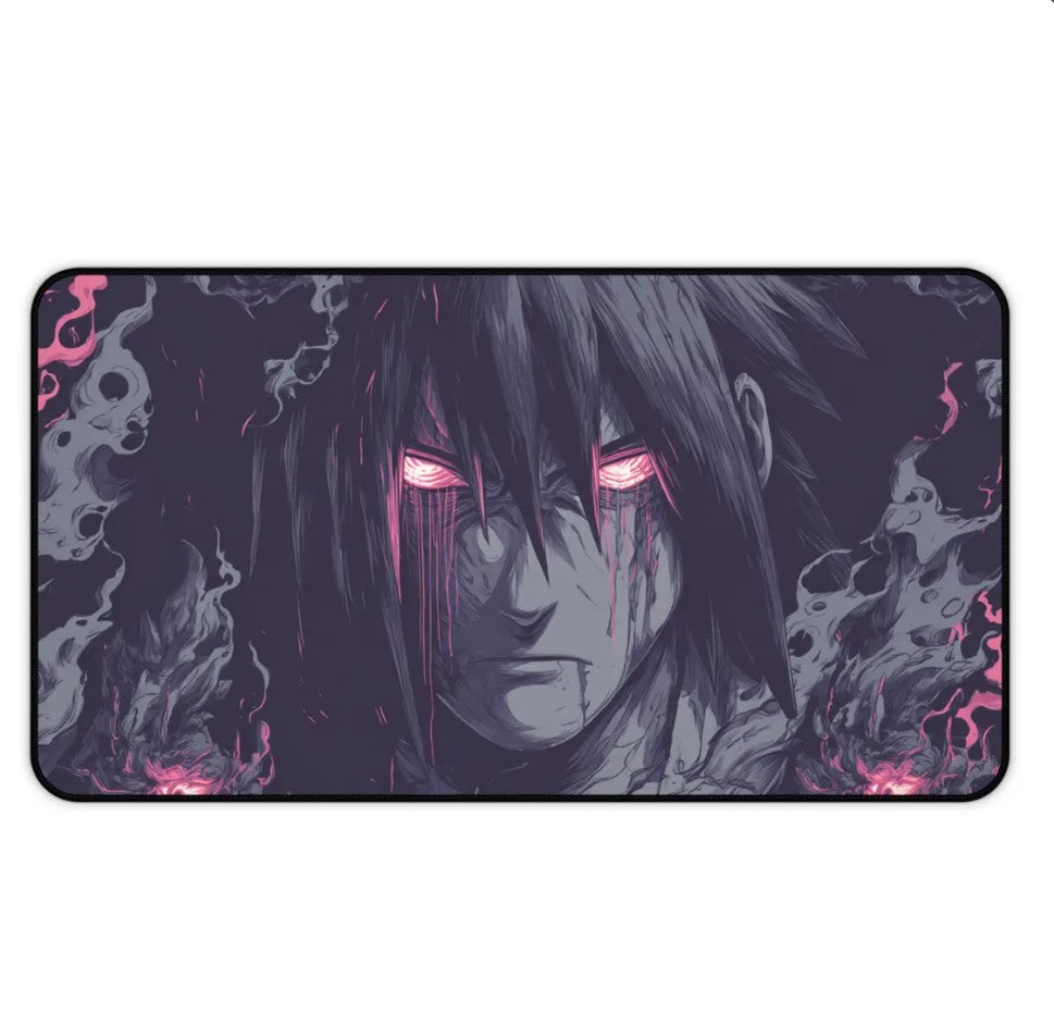 Anime-Inspired Desk Mat with Dark Aesthetic, Gaming Setup Accessory, Gift for Gamers and Anime Fans, Stylish Mouse Pad, Choose Size