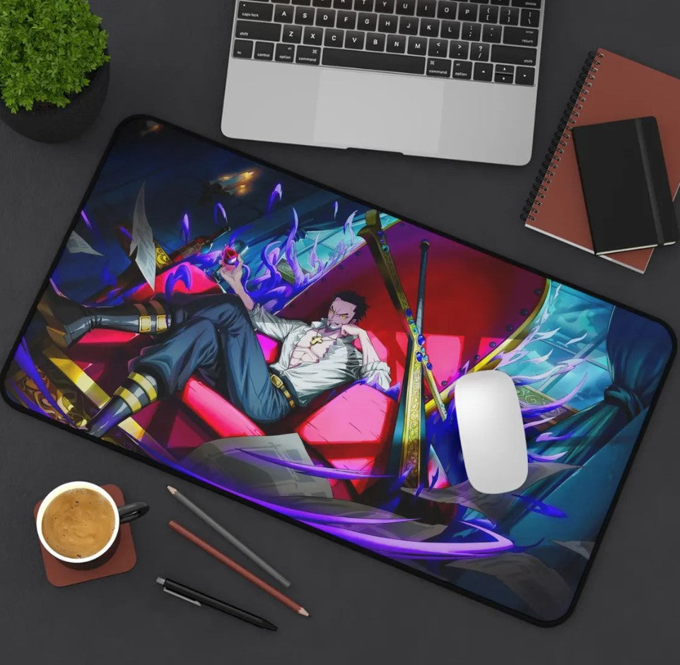 Anime One Piece Mihawk Desk Mat, Mouse Pad, Choose Size