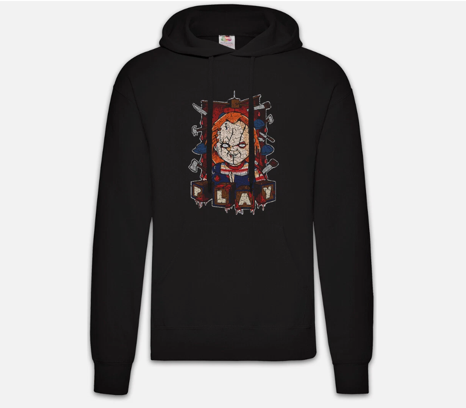 Puppet Hoodie Hoodie Chucky Child's Halloween Horror Blood Hoodie-