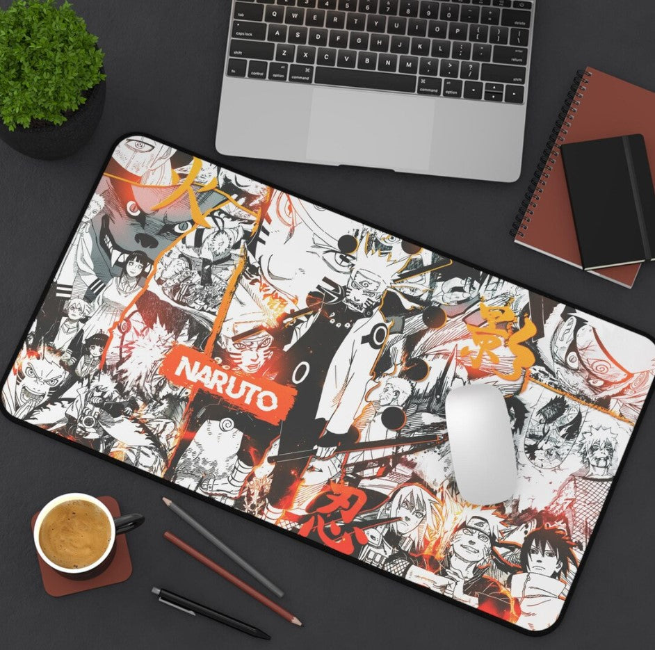 Naruto Anime Desk Mat, Mouse Pad, Manga Panel, Choose Size