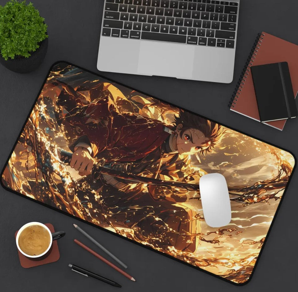 Anime Demon Slayer Tanjiro Kamado Desk Mat, Mouse Pad, Choose Size