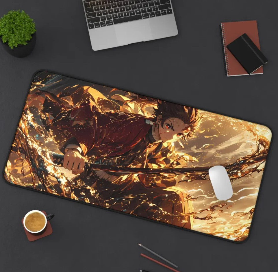 Anime Demon Slayer Tanjiro Kamado Desk Mat, Mouse Pad, Choose Size