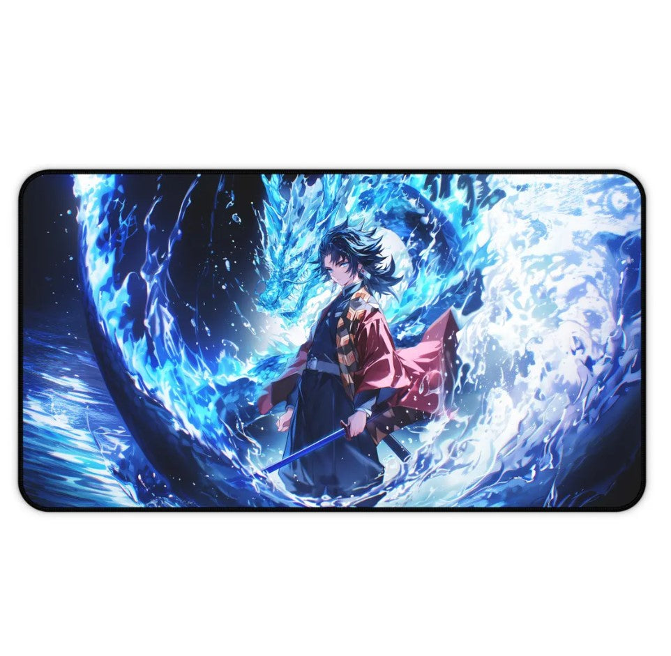 Anime Demon Slayer Giyu Tomioka Desk Mat, Mouse Pad, Choose Size