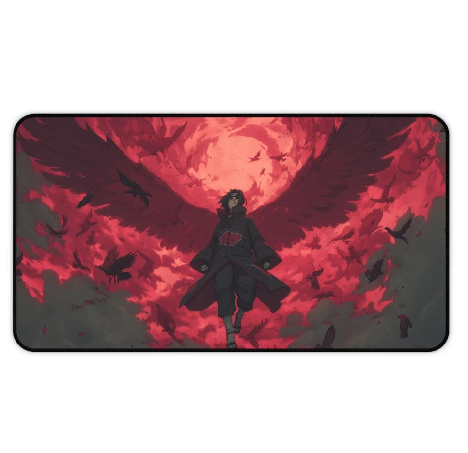 Anime Naruto Akatsuki Itachi Desk Mat, Mouse Pad, Gamer Gift, Anime Fan, Choose Size