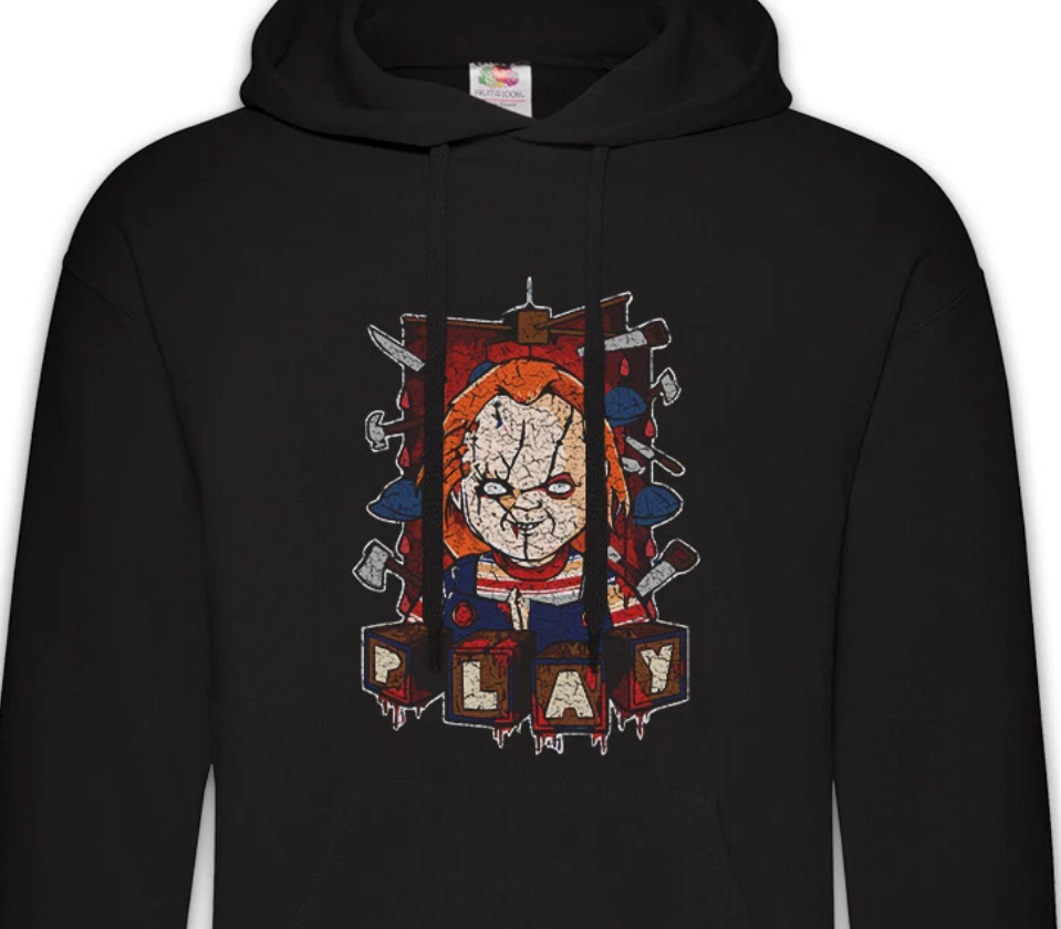 Puppet Hoodie Hoodie Chucky Child's Halloween Horror Blood Hoodie-
