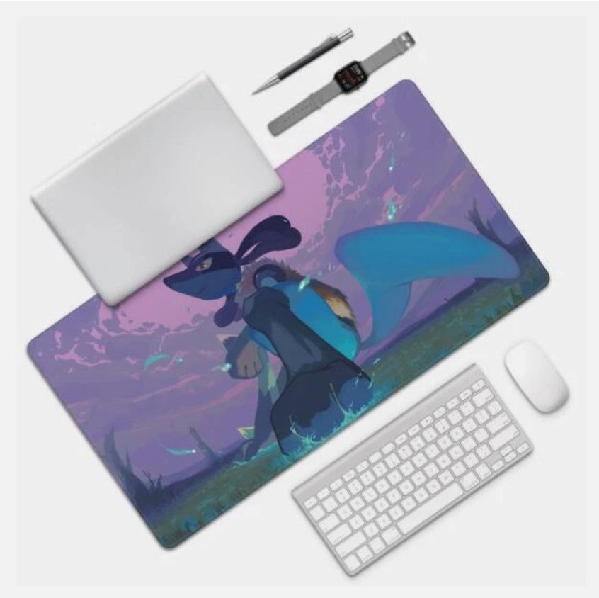 Board Card Game Pokemon Lucario Gaming Mouse Pad PTCG CCG MTG Play Mat, Choose Size