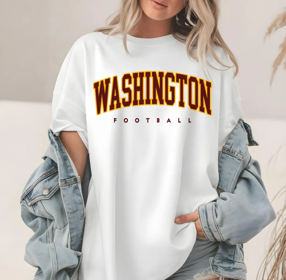 Washington Football T-Shirt, Vintage Style Tee, Sport Fan Apparel, Game Day Outfit, Team Spirit Shirt, Football Lover Gift