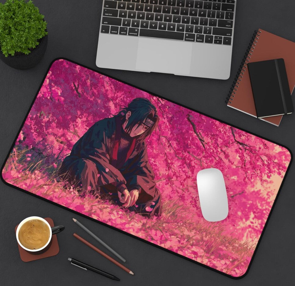 Anime Naruto Akatsuki Itachi Desk Mat, Mouse Pad, Gamer Gift, Anime Fan, Choose Size