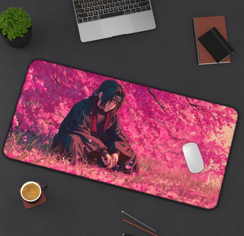 Anime Naruto Akatsuki Itachi Desk Mat, Mouse Pad, Gamer Gift, Anime Fan, Choose Size
