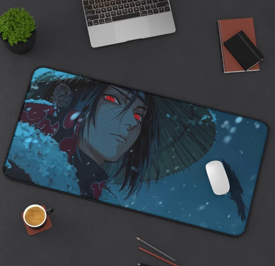 Anime Naruto Itachi Desk Mat, Mouse Pad, Gamer Gift, Anime Fan, Choose Size