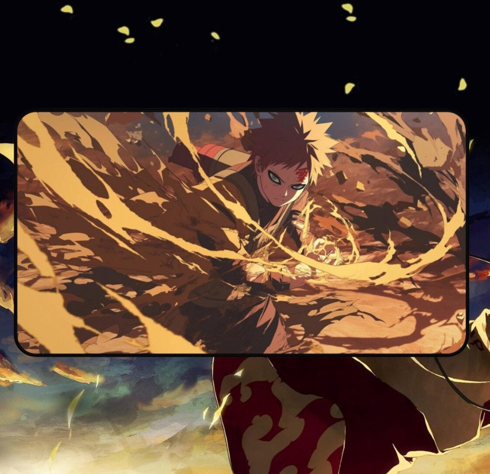 Anime Naruto Gaara Desk Mat, Mouse Pad, Gamer Gift, Anime Fan, Choose Size