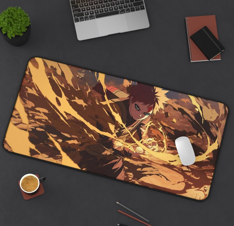 Anime Naruto Gaara Desk Mat, Mouse Pad, Gamer Gift, Anime Fan, Choose Size
