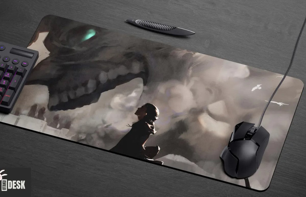 Attack on Titan Eren Mouse Pad – Large Anime Desk Mat, Washable & Odorless, Choose Size