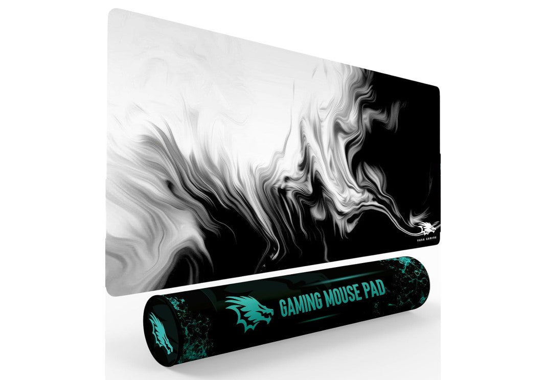 YASA GAME Extended Large Gaming Mouse Pad XXL & XXXL Full Desk ART style & Mousepad Non-Slip Rubber Base Big Keyboard Mat with Stitched Edges for Gaming