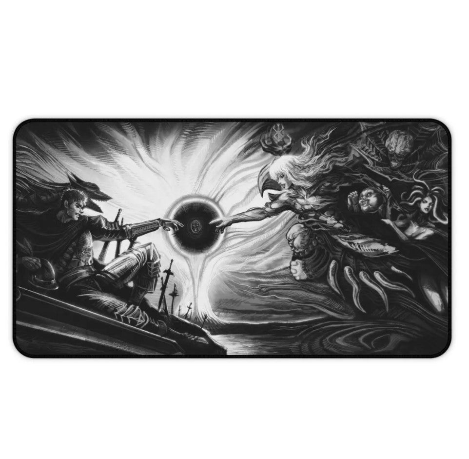 Anime Berserk Guts x Griffith Desk Mat, Mouse Pad, Anime Fan, Gamers Gift, Choose Size