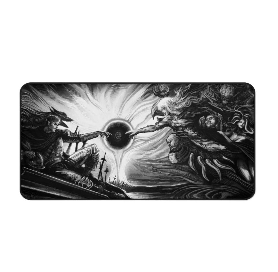Anime Berserk Guts x Griffith Desk Mat, Mouse Pad, Anime Fan, Gamers Gift, Choose Size