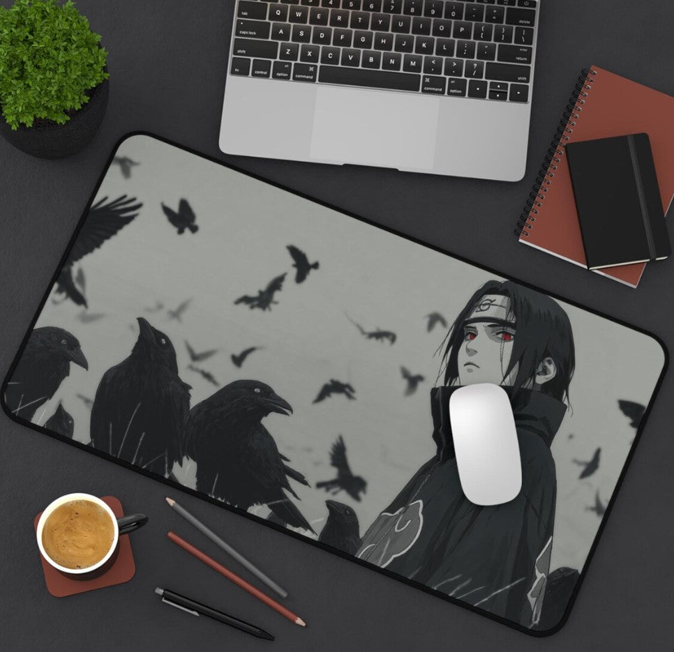 Anime Naruto Akatsuki Itachi Desk Mat, Mouse Pad, Gamer Gift, Anime Fan, Choose Size