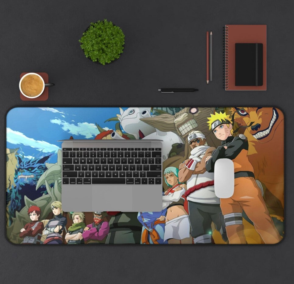Artistic Anime Naruto Desk Mat, Mouse Pad, Gaming Mousepad, Office Decor, Desk Accessories, Choose Size
