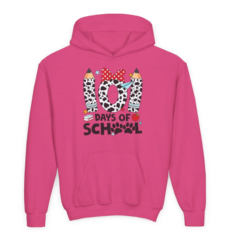 Fun School Days Hooded Sweatshirt, Cute Kids Hoodie, Back to School Apparel, Youth Sweatshirt, Gift for Students