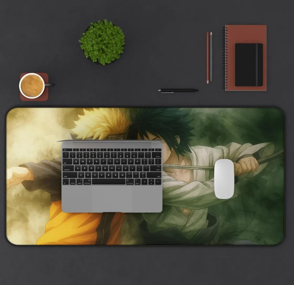 Anime Desk Mat, Gaming Mouse Pad, Naruto Sasuke Dekstop Accessories, Choose Size