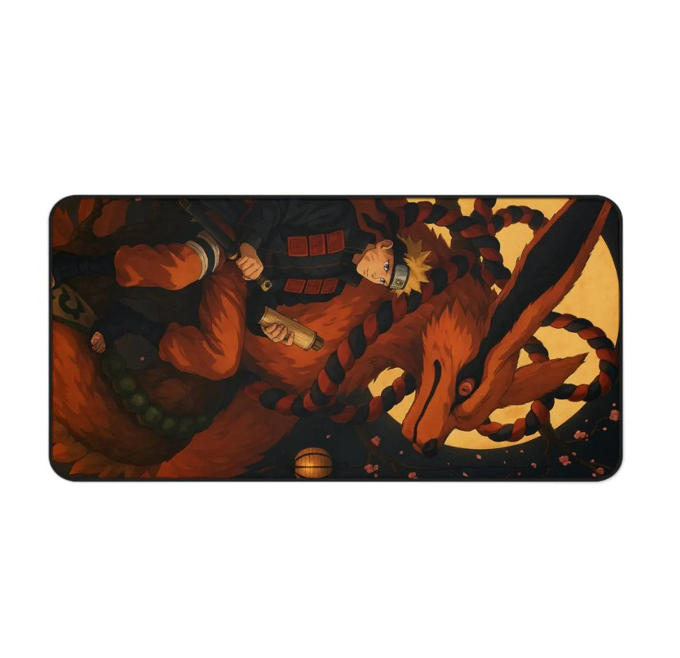 Naruto-Themed Desk Mat, Anime Gamer Desk Accessories, Unique Office Gifts, Choose Size