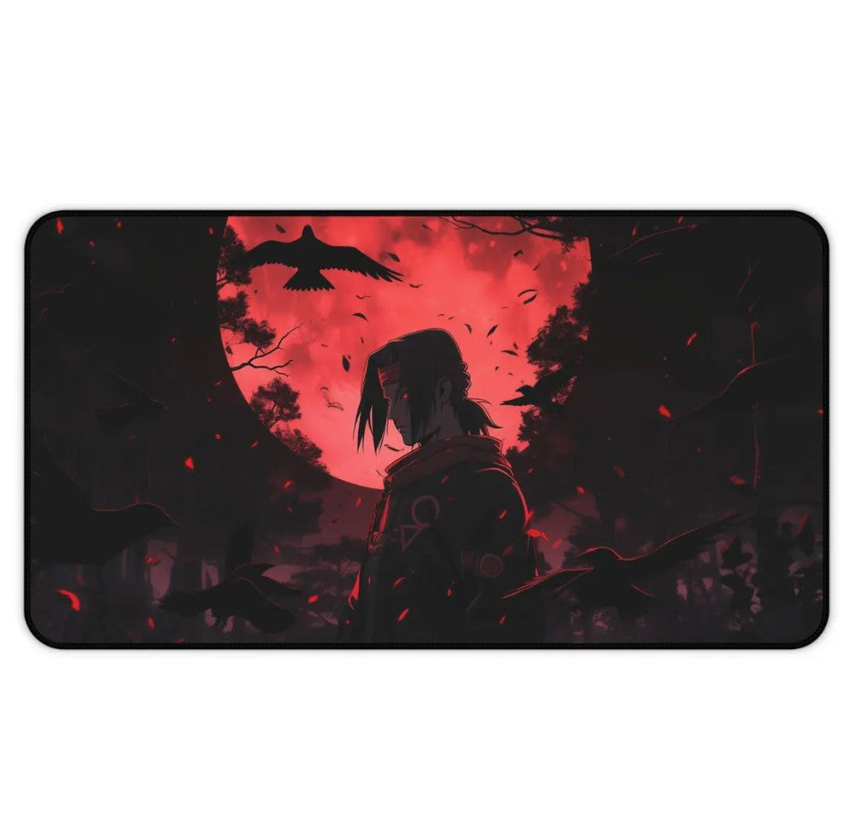 Naruto Itachi Desk Mat, Gamer Desk Pad, Unique Office Decor, Anime Style ,Choose Size