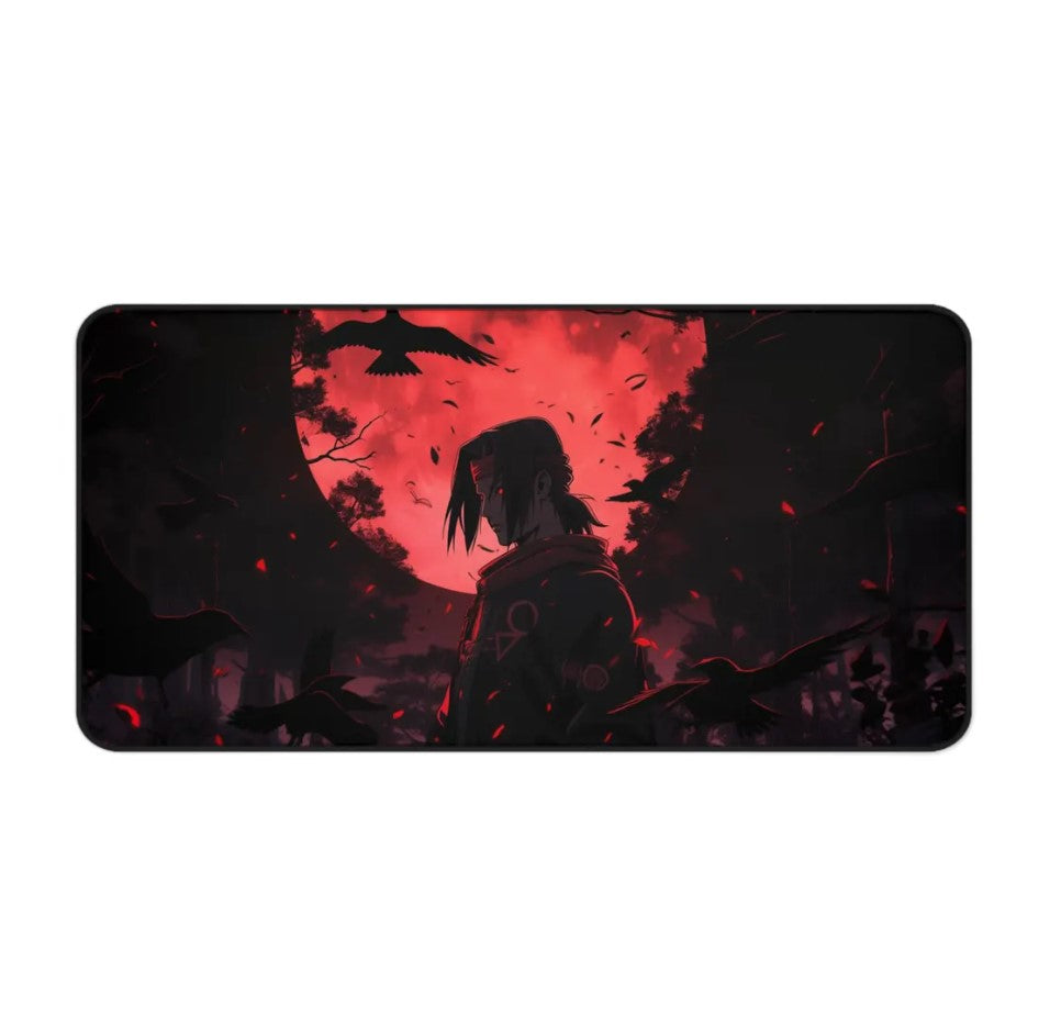 Naruto Itachi Desk Mat, Gamer Desk Pad, Unique Office Decor, Anime Style ,Choose Size