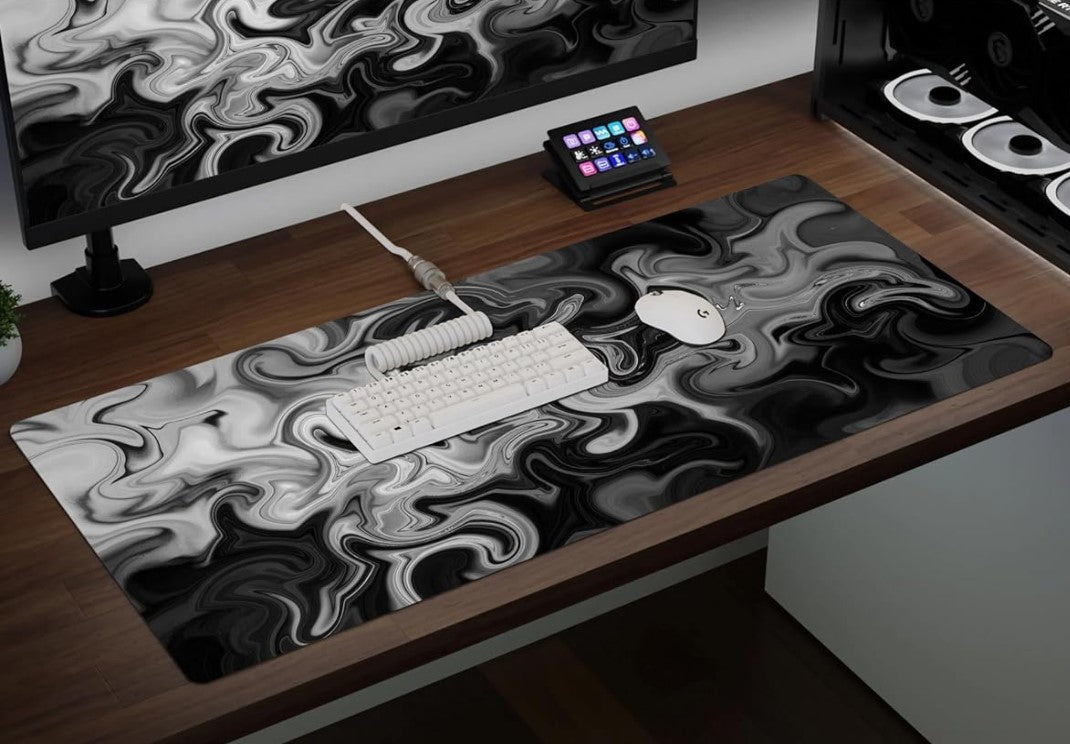 YASA GAME Extended Large Gaming Mouse Pad XXL & XXXL Full Desk ART style & Mousepad Non-Slip Rubber Base Big Keyboard Mat with Stitched Edges