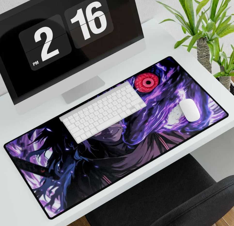 Sasuke Uchiha Mouse Pad: Naruto Anime Gaming Desk Mat,Choose Size