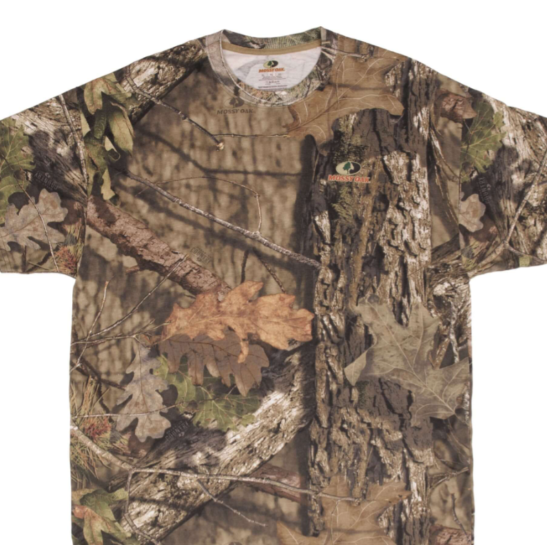 VINTAGE HUNTING MOSSY OAK BREAK UP COUNTRY CAMO POCKET TEE SHIRT