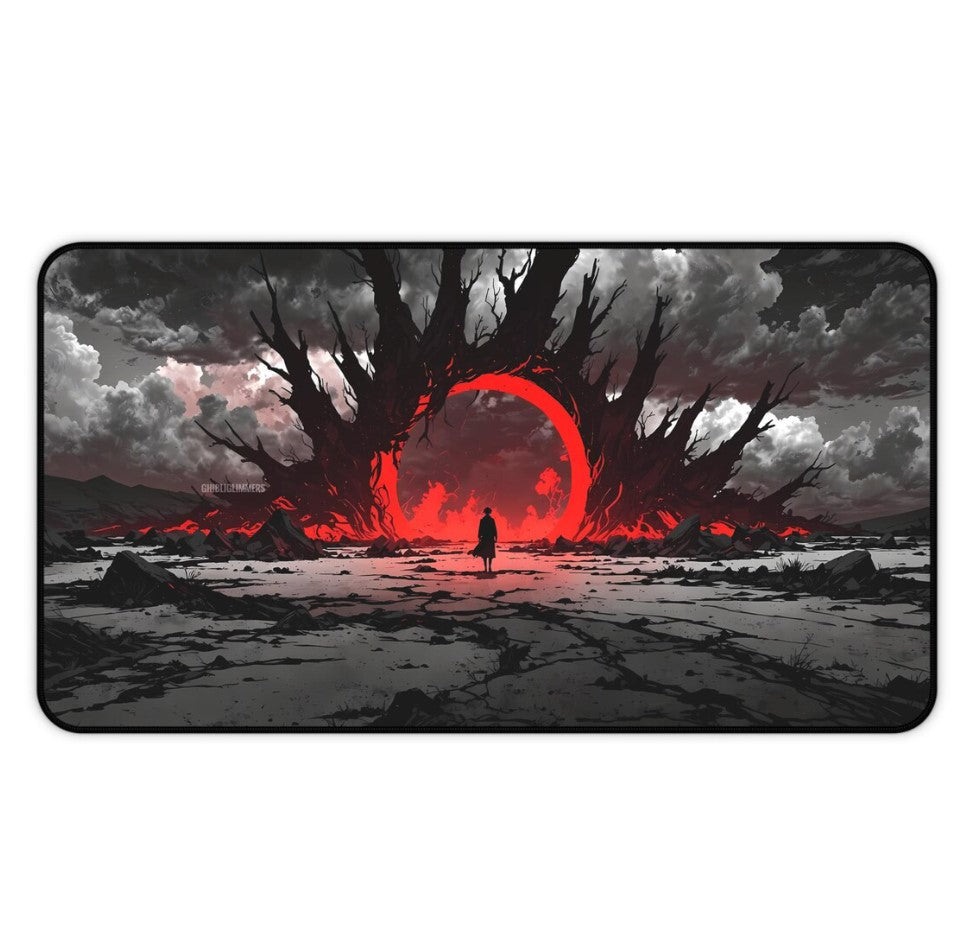 Dark Anime Lord War Monster Mousepad | Gothic Gaming Desk Mat Demon Aesthetic Mouse Pad Anime Desk Decor Fantasy Gift Desk Setup,Choose Size