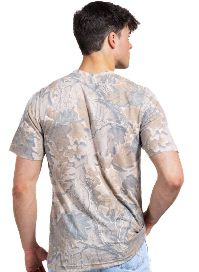 Men's Tri Blend Short Sleeve Crew Neck Camo Shirt Realtree Advantage Classic
