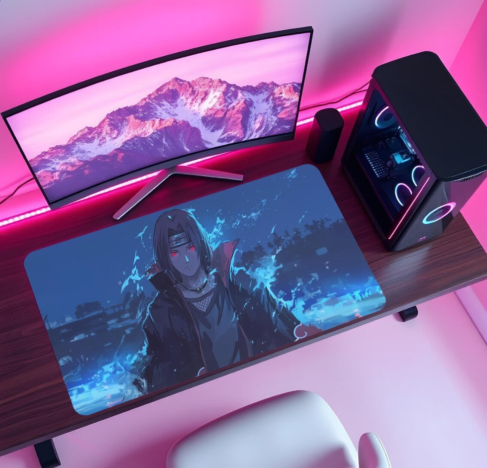 Popular Anime Desk Mat 3 Variants - Wireless Charger, Non-LED & LED Gamer Gift for All Premium Game Mouse Pad Mouse and Keyboard Mat,Choose Size