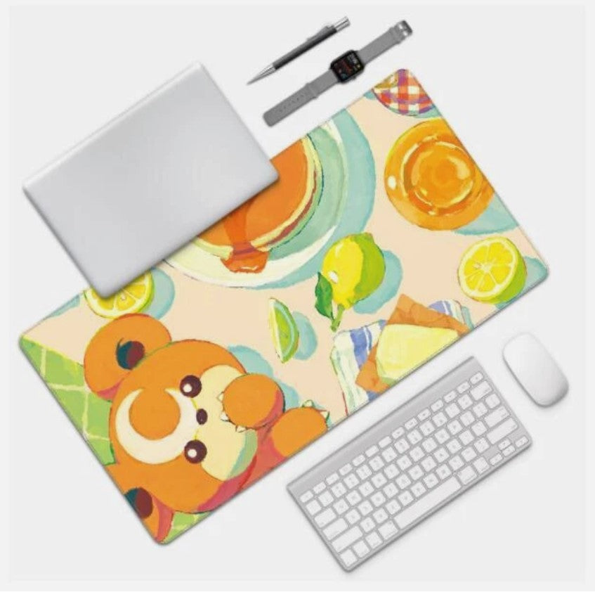 Board Card Game Pokemon Teddiursa Gaming Mouse Pad PTCG CCG MTG Play Mat , Choose Size