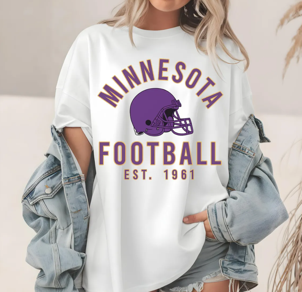 Minnesota Vikings T-Shirt, Minnnesota Football, Vintage Style, Game Day Apparel, Fan Gear, Team Spirit